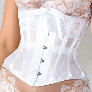 White Dupion Bridal corset